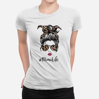 Womens Classy Mimi Life With Leopard Pattern Shades Women T-shirt | Crazezy