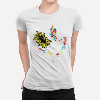 Womens Floral Butterfly Autism Awareness Daisy Flower For Mom Women Women T-shirt | Crazezy