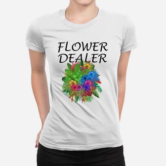 Womens Florist Passion Flower Dealer Flowers Garden Profession Women T-shirt | Crazezy