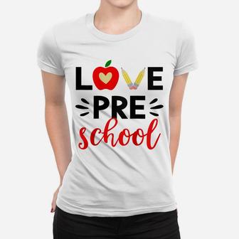 Womens Love Preschool Teacher Shirt Love My Preschoolers Team Prek Raglan Baseball Tee Women T-shirt | Crazezy