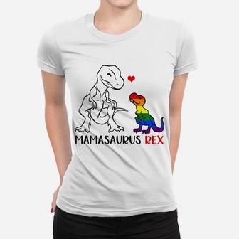 Womens Mamasaurus Rex T Rex Dinosaur Proud Mom Lgbt Pride Shirt Women T-shirt | Crazezy CA