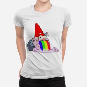 Womens Rainbow Puking Gnome Gravity Inspired Big Dipper Falls Tee Women T-shirt | Crazezy