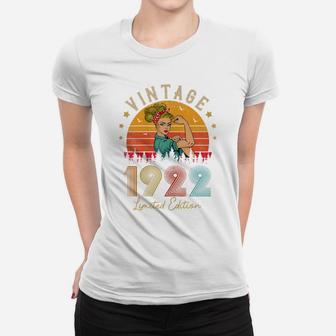 Womens Vintage 1922 Made In 1922 100Th Birthday Women 100 Years Old Women T-shirt | Crazezy AU