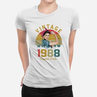 Womens Vintage 1988 Made In 1988 34Th Birthday Women 34 Years Old Women T-shirt | Crazezy
