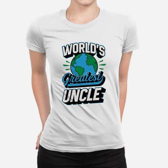 World's Greatest Uncle Planet Earth Multicolor Sweatshirt Women T-shirt | Crazezy UK