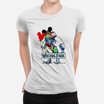 Wrong Park Funny Dinosaur Wrong Park Women T-shirt - Thegiftio UK