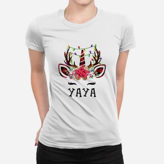 Yaya Reindeer - Christmas Gift For Grandma Sweatshirt Women T-shirt | Crazezy