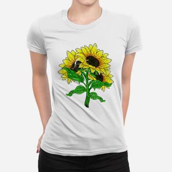 Yellow Flower Florist Floral Blossom Sunshine Sunflower Women T-shirt | Crazezy