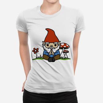 Yoga Gnome Cute Funny Gnomaste Greeting Long Sleeve Tshirt Women T-shirt | Crazezy CA