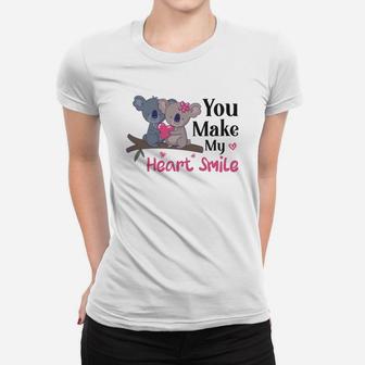 You Make My Heart Smile Gift For Valentine Happy Valentines Day Women T-shirt - Seseable