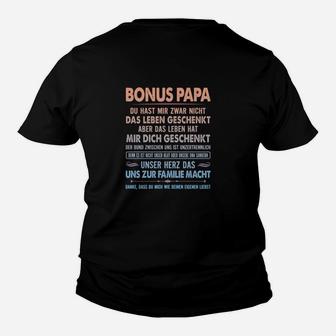 Bonus Papa Kinder Tshirt, Liebevolle Botschaft für Stiefvater - Seseable