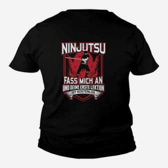 Ninjutsu Kinder Tshirt Erste Lektion Kostenlos, Witziges Kampfkunst Tee - Seseable