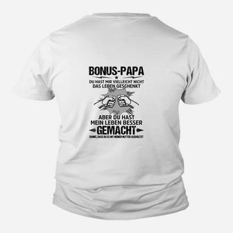 Bonus-Papa Wertschätzungs-Kinder Tshirt, Liebevolle Spruch Mode - Seseable