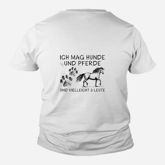 Ich Mag Hunde Und Pferde Mug Kinder T-Shirt - Seseable