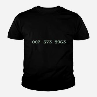 007 373 5963 Video Game Code 1987 Youth T-shirt | Crazezy