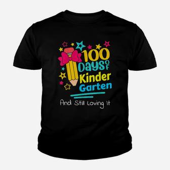 100 Days Of Kindergarten And Still Loving It Teachers Youth T-shirt - Monsterry UK