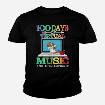 100 Days Of Virtual Music And I Still Loving It Unicorn Youth T-shirt - Monsterry