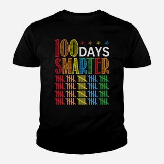 100 Days Smarter Happy 100Th Day Of School Student Teacher Youth T-shirt | Crazezy