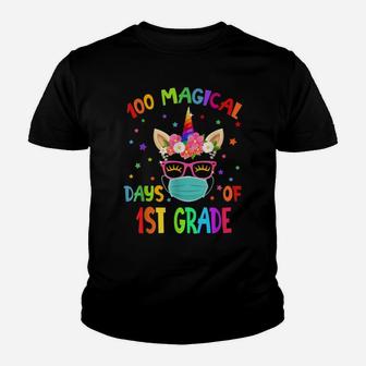 100 Magical Days Of 1St Grade School Unicorn Youth T-shirt | Crazezy
