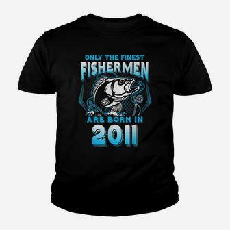 10Th Birthday 10 Years Old Funny Fishing Since 2011 Youth T-shirt | Crazezy