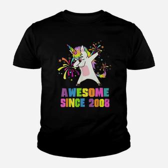 11 Years Old 11Th Birthday Awesome Since 2008 Unicorn Youth T-shirt | Crazezy