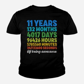 11 Years Old 11Th Birthday Shirt Vintage Retro Countdown Youth T-shirt | Crazezy CA