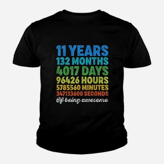 11 Years Old 11Th Birthday Vintage Retro Countdown Youth T-shirt | Crazezy AU