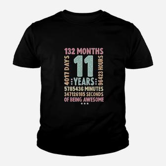 11Th Birthday 11 Years Old Vintage Youth T-shirt | Crazezy