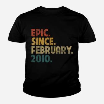 12Th Birthday Gifts Funny Vintage Epic Since February 2010 Youth T-shirt | Crazezy
