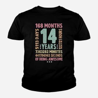 14Th Birthday 14 Years Old Vintage Retro - 14 Yr Old Youth T-shirt | Crazezy DE