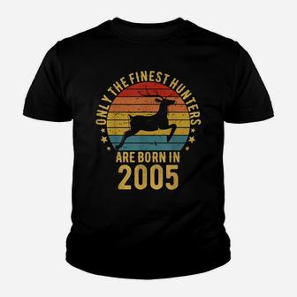 16 Year Old Hunter Deer 16Th Birthday Born In 2005 Hunting Youth T-shirt | Crazezy CA