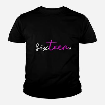 16Th Birthday 16 Year Old Sixteen Youth T-shirt | Crazezy