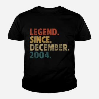 17Th Birthday Gift Funny Vintage Legend Since December 2004 Youth T-shirt | Crazezy CA