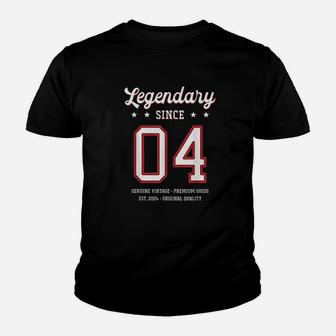 17Th Birthday Gift Legendary Since 2004 Youth T-shirt | Crazezy AU