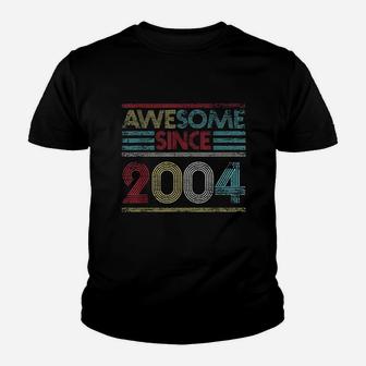 17Th Birthday Gifts Awesome Since 2004 Youth T-shirt | Crazezy