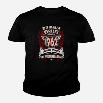1965 Geborene Perfekte Männer Kinder Tshirt, Schwarzes Herren Tee - Seseable