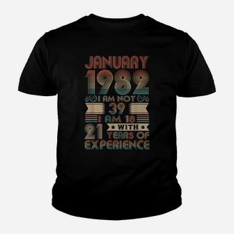 1982 Year Old Gift 39Th Birthday Gift January 39 Youth T-shirt | Crazezy AU