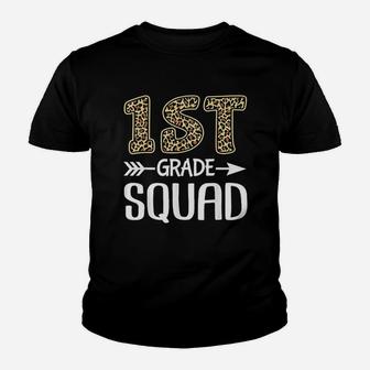 1St Grade Squad Leopard First Grade Teacher Student Youth T-shirt | Crazezy