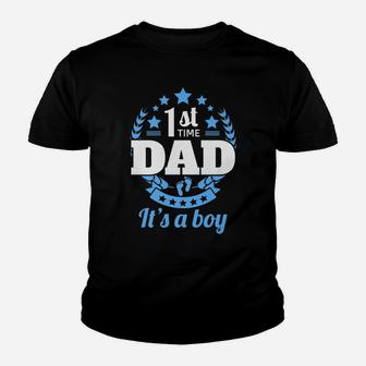 1St Time Dad It's A Boy Gifts Funny First Baby Announcement Youth T-shirt | Crazezy DE