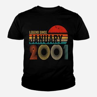20 Years Old Retro Birthday Gift Legend Since January 2001 Youth T-shirt | Crazezy CA
