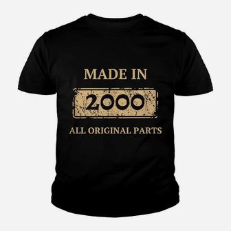 2000 Vintage Birthday Made In 2000 Best Birth Year Bday Youth T-shirt | Crazezy DE