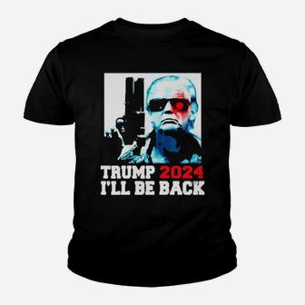 2024 I Will Be Back Youth T-shirt - Monsterry