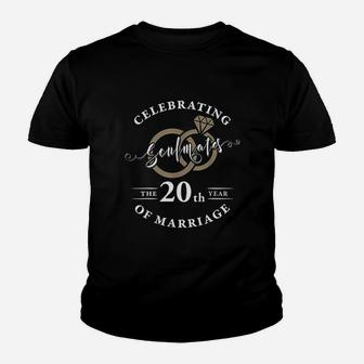20Th Wedding Anniversary 20 Years Of Marriage Gift Youth T-shirt | Crazezy AU