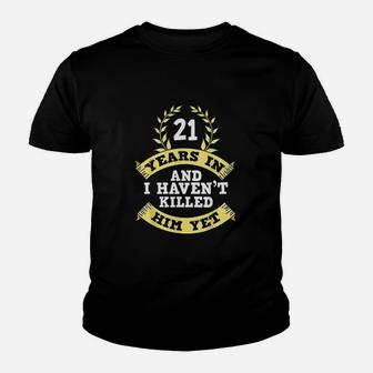21St Wedding Anniversary Youth T-shirt | Crazezy