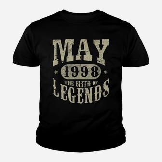 22 Years 22Nd Birthday Gift Idea May 1998 Birth Of Legend Youth T-shirt | Crazezy DE