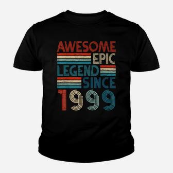 23Rd Year Old Birthday Gifts Awesome Epic Legend Since 1999 Youth T-shirt | Crazezy