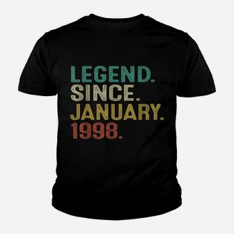 24 Yrs Old Vintage Legend Since January 1998 24Th Birthday Youth T-shirt | Crazezy CA