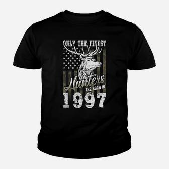 24Th Birthday Gift For 24 Year Old Deer Hunter Hunting 1997 Youth T-shirt | Crazezy DE