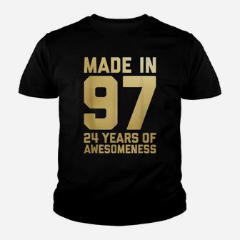 24Th Birthday Gift Men Women 24 Year Old Daughter Son 1997 Youth T-shirt | Crazezy