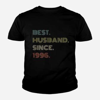 25Th Wedding Anniversary Best Husband Since 1996 Youth T-shirt | Crazezy